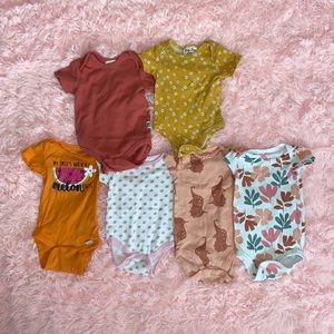 3-6 month baby girl onsie bundle